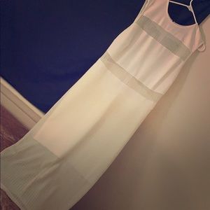 Mesh Panel Body Con Dress